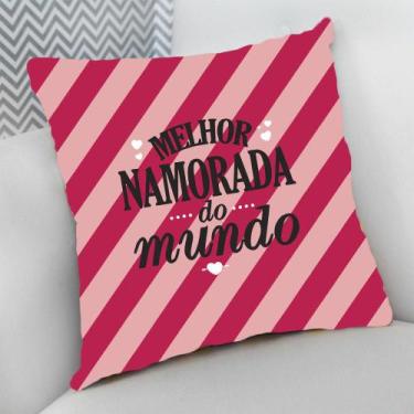 Imagem de Almofada Decorativa Cheia c/ Zíper 40x40 Presente Melhor Namorada do M
