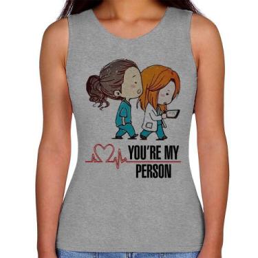 Imagem de Regata Feminina You're My Person - Foca na Moda, Cinza, M