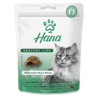 Imagem de Petisco Para Gatos Adultos Pelos e Pele Hana Snack 60g