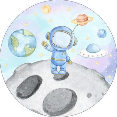 Imagem de Painel De Festa Redondo 1,50x1,50 - Astronauta Candy Na Lua 015 - Via 