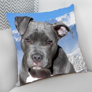 Imagem de Almofada Decorativa Cheia c/ Zíper 40x40cm, Pit Bull - Deluzz