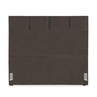 Imagem de Cabeceira de Cama Box Viúva 128 cm Marjorie Inspire House Suede Veludo