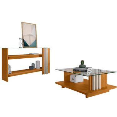 Imagem de Aparador Frizz 305139 e Mesa de Centro Frizz 304139 Cinamomo Off White