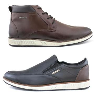 Imagem de Kit 2 Sapatênis Social SlipOn & Bota Masculino Half Cab - Bardone, Car