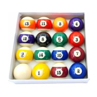 Imagem de Jogo Bolas De Bilhar Sinuca Numeradas 54mm Snooker - Billiard