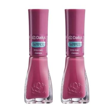 Imagem de Kit 2 Esmalte Dailus Color Fla.Mimos Cor Rosa Raro com 8ml