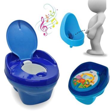 Imagem de Troninho Penico Pinico Menino Musical + Mictório Criança Infantil Pipi