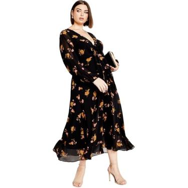 Imagem de CITY CHIC Vestido feminino plus size Mabel, Angelina Floral, 52