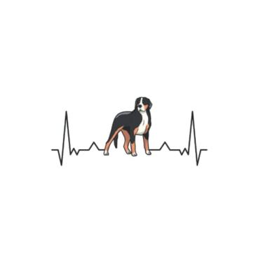 Imagem de Swiss Mountain Dog Notebook: Great Swiss Mountain Dog Heartbeat / 6x9 Inches / 120 graph sites Sites