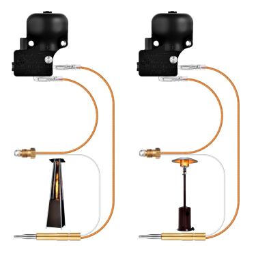Imagem de Eyoloty 4 pacotes de termoacoplador de aquecedor de pátio externo, termoacoplador de 59,7 cm mais longo, aquecedor externo a gás propano, aquecedor de jardim, aquecedor de ambiente, interruptor