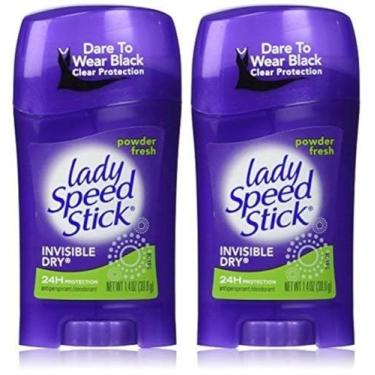 Imagem de Lady Speed Stick Desodorante antitranspirante Invisible Dry, Powder Fresh, Peso líquido: 40 g (Pacote com 2) da Lady Speed Stick