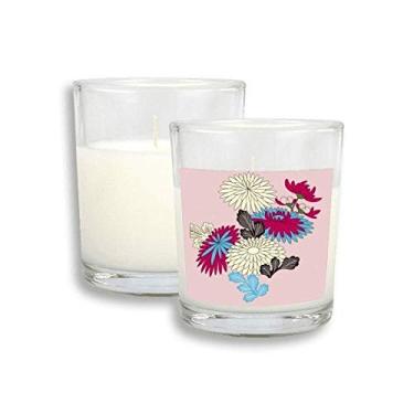 Imagem de Pintura de cera de incenso perfumado de vidro com cultura japonesa rosa e branca