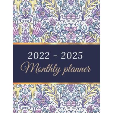 Imagem de 2022-2025 Monthly Planner: Four Years Planner/Calendar With Purple Flowers January 2022 to December 2025, 121 Pages (8.5"x11")