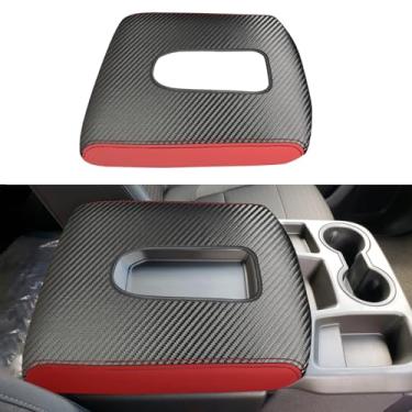 Imagem de XYHGM Capa de apoio de braço para console central de carro para Chevy Silverado & GMC Sierra 2019-2024 couro antiarranhões caixa de descanso central tampa protetor de assento acessórios (banco de