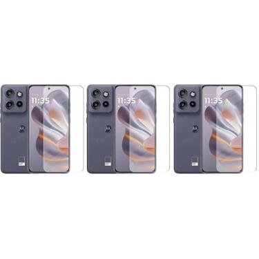 Imagem de Combo 3x Película De Gel Hydrogel Nano HD Flexivel Para Motorola Moto Edge 50 Neo