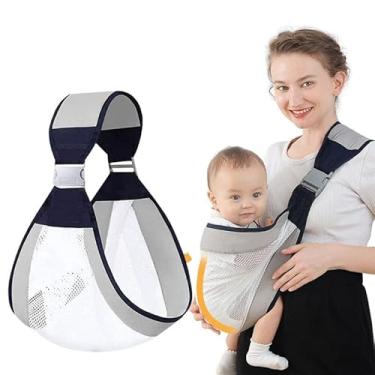 Imagem de Canguru de Bebê Portátil, Mochila de Frente para Carregar Bebês, Tecido Respirável e Confortável