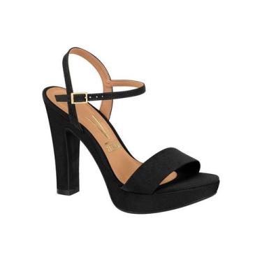 Imagem de Sandália Feminina Vizzano Meia Pata Salto alto Grosso Festa Conforto, 