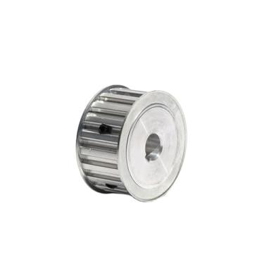 Imagem de Polia de correia L-24 com chaveta 24 dentes tipo L polia de transmissão 21/27 mm largura da correia polia de engrenagem de liga de alumínio (furo chave de 14 mm 5 x 2,3, 27 mm)