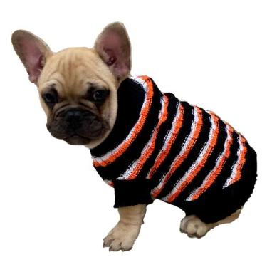 Imagem de Roupinha Pet Katlen Tricot Canetran Listra, Preto, P