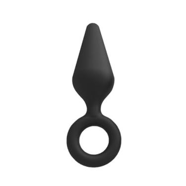 Imagem de Plug Anal com Formato Cone e Escalonado em Silicone 11,6cm x 3,3cm 7,5cm Penetrável