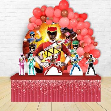 Imagem de KIT FESTA KIT FESTA PAINEL REDONDO Decoração Power Rangers Dino 1,50X1