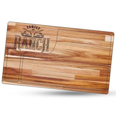 Imagem de Tábua de Carne para Churrasco Teca Family Ranch - LAZERBR