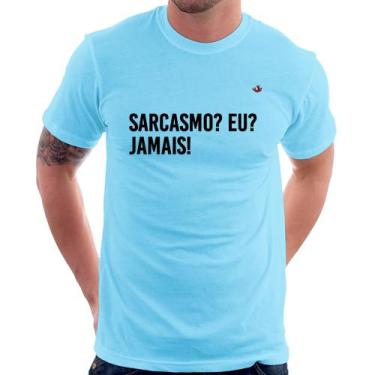 Imagem de Camiseta Sarcasmo Eu Jamais! - Foca na Moda, Azul bebê, GG