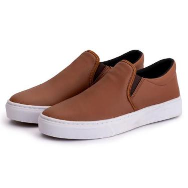 Imagem de Tênis Casual Slip on Feminino - pettinari, Marrom, 35