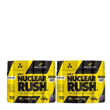 Imagem de Kit 2 - Pré Treino Nuclear Rush Uva  Workout Powder - 100g Body Action