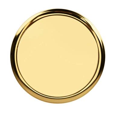 Imagem de Bandeja de porção de aço inoxidável, frutas que servem bandeja, bandeja de porção redonda para segurar conjuntos de chá, frutas, itens alimentares e muito mais (Gold)