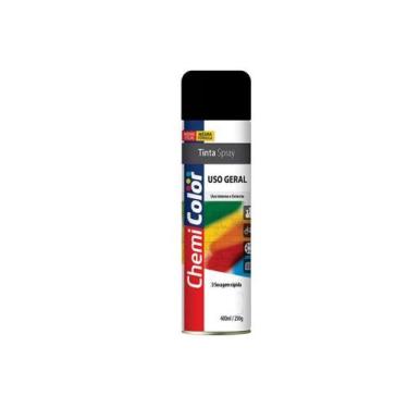 Imagem de Tinta Spray ChemiColor Uso Geral Preto Brilhante  400ml