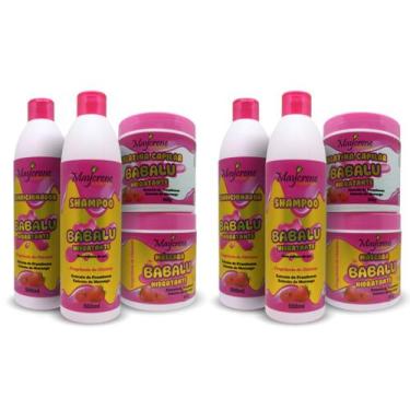 Imagem de 2 Kits Morango e Framboesa Hidratante com Gelatina Modeladora Capilar 