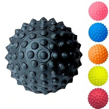 Imagem de 01 Bolinha Cravo Fisioterapia Anti Stress Mão Bola Pet Pés (Preto)