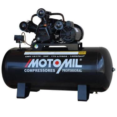 Imagem de Compressor de Ar Bivolt Profissional 15 Pés 3,0HP 175 Litros 9,7Bar 13