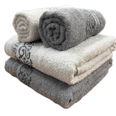 Imagem de Jogo de Banho Karsten 4 peças Softmax Jacquard Macio Textura, MA Miner