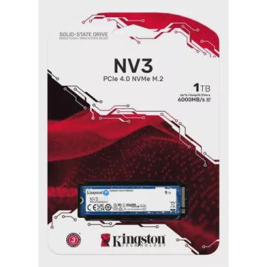 Imagem de Ssd nvme M.2 2280 Kingston 1TB Nv3 Pcie 3.0 Gen4x4 SNV3S-1000G