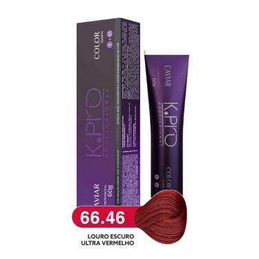 Imagem de Tintura Profissional k.pro Caviar Color 66.46 Loiro Escuro Ultra Vermelho 60g
