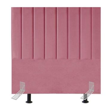 Imagem de Cabeceira Estofada De Cama Solteiro Box 100 Cm Carolina Suede E Frame Cor: rosa
