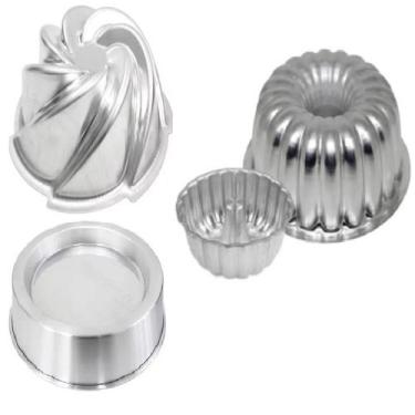 Imagem de Kit Formas Ballerine 3 Pçs, Forma Suiça + Forma Vulcão + Forma Redonda