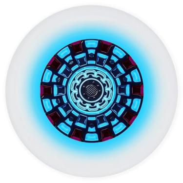 Imagem de ZhaoJum Brinquedo de disco voador de 49 LEDs, 3 modos inteligentes, disco voador de 175 g, carregamento rápido recarregável, brilha no escuro perfeito para parques/acampamento/quintais/praia, jogos