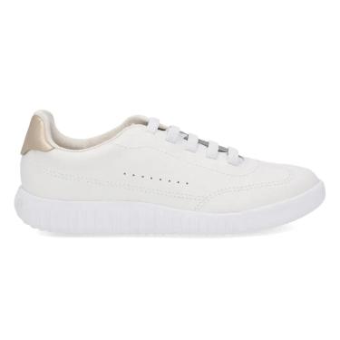 Imagem de Tênis Usaflex Feminino Couro Cadarço Elástico Casual AN08003