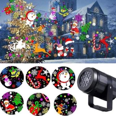 Imagem de Projetor Natalino Led Natal 16 Desenhos 3d Laser Decoracao Casa Loja A