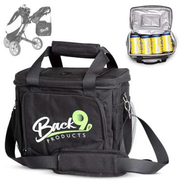Imagem de Back9Products Bolsa térmica para carrinho de golfe com tampa magnética | Mochila com isolamento lateral macia de 12 latas, refrigerador à prova d'água para carrinho de golfe, bolsa ou acampamento |