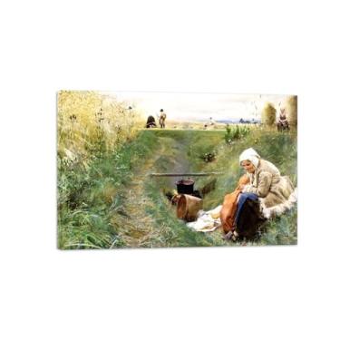 Imagem de Carlr Lasrson Famosa Tela Pintura de Parede Pintura Decoração de Parede Imagem Nosso Pão Diário - Pôster e Impressões Reprodução Pronto para Pendurar 80x120cm31x47in Tela Embrulhada