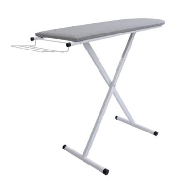 Imagem de Tábua de Passar Roupa Mesa Passadeira Dobrável C/Regulagem Resistente(Branca)