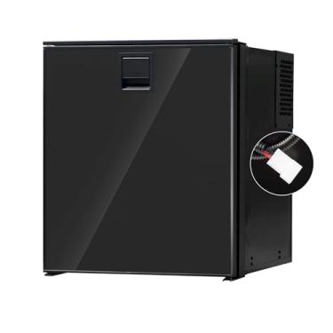 Imagem de Smad Refrigerador Para Trailers De 2,1 Pés Cúbicos, 12 V, Com Freezer, 45,4 Cm (17,8 Pol. W), Luz Led, Porta Reversível, Alça Embutida, Viagens Caminhonetes, Trailers, Suvs, Vans, Barcos, Camping, C