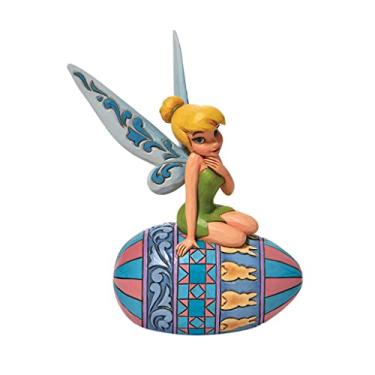 Imagem de Enesco Jim Shore Disney Traditions Peter Pan Sininho sentado no ovo de Páscoa, 15 cm, multicolorido