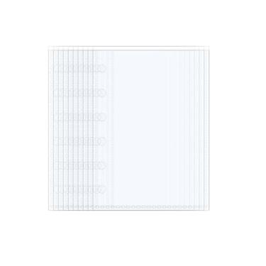Imagem de 40 folhas para fichário A7 protetores de página transparentes 6 x 12 cm, 1 bolso de plástico para álbum de fotos para 6 cartões de fichário e cartões fotográficos
