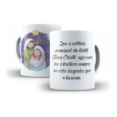 Imagem de Caneca Porcelana Feliz Natal Jesus Cristo Seja Uma Estrela - Villa Can