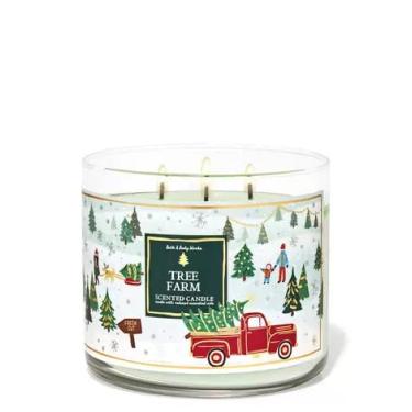 Imagem de Bath & Body Works, White Barn Vela de 3 pavios com óleos essenciais - 411 g - Aromas de Natal e inverno 2021!